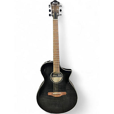 Used Ibanez AEWC400-TKS TRANSPARENT BLACK Acoustic Electric Guitar