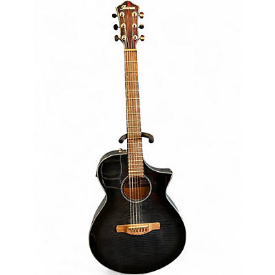 Used Ibanez AEWC400TKS TRANSPARENT BLACK Acoustic Electric Guitar