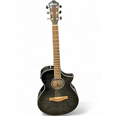 Used Ibanez AEWC400TKS Trans Black Acoustic Electric Guitar