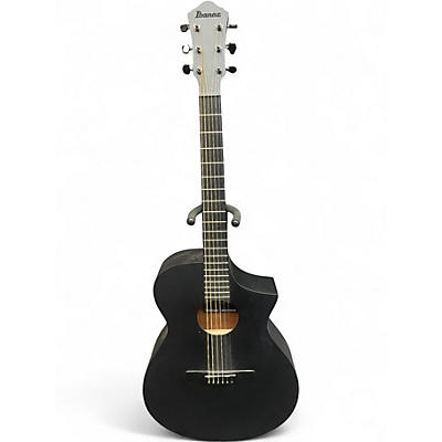 Used Ibanez AEWC621-BOT Black Matte Acoustic Electric Guitar