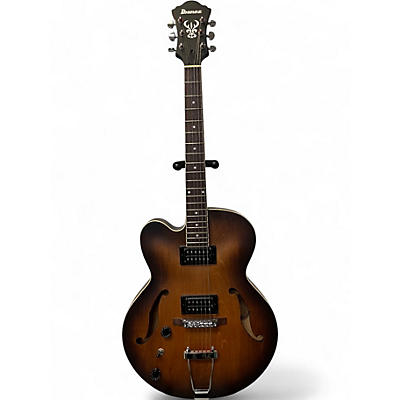 Used Ibanez AF55T Left Handed Flat Tobacco Hollow Body Electric Guitar
