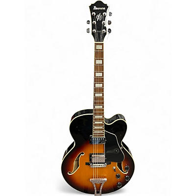 Used Ibanez AF75 2 Tone Sunburst Hollow Body Electric Guitar
