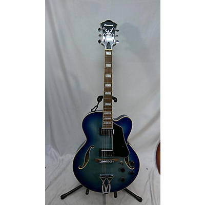 Ibanez Used Ibanez AF75 Trans Blue Hollow Body Electric Guitar