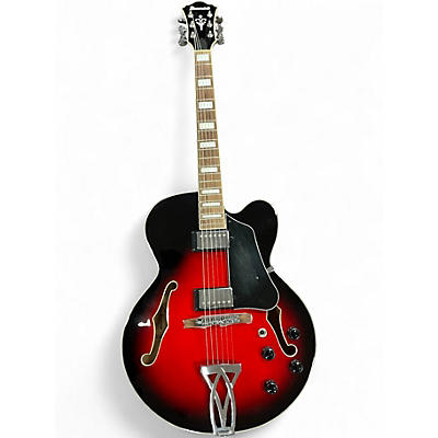 Used Ibanez AF75 Trans Red Hollow Body Electric Guitar
