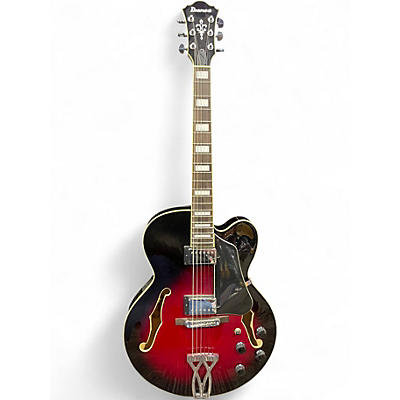 Used Ibanez AF75 red burst Hollow Body Electric Guitar