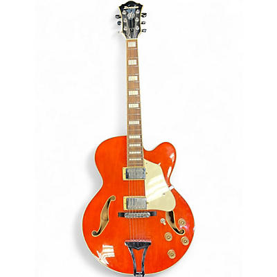 Used Ibanez AF75D Artcore Orange Hollow Body Electric Guitar