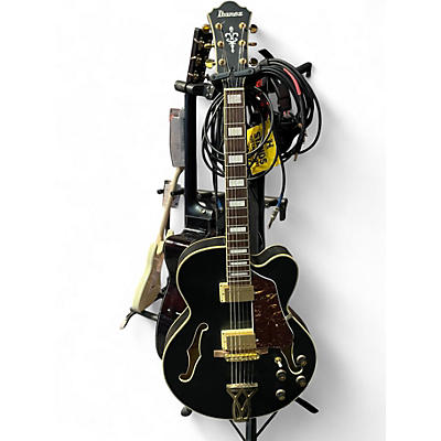 Used Ibanez AF75GBKF Flat Black Hollow Body Electric Guitar