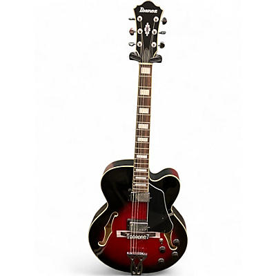 Used Ibanez AF75T Black Cherry Hollow Body Electric Guitar