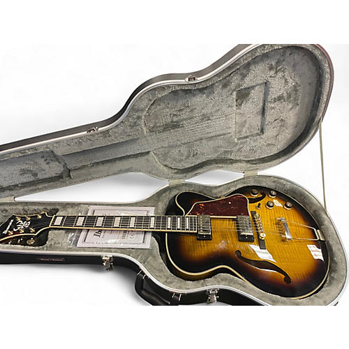 Used Ibanez AF95FM-AYS Antique Yellow Sunburst Hollow Body Electric Guitar Antique Yellow Sunburst