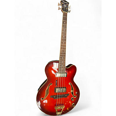 Used Ibanez AFB200 Red Electric Bass Guitar