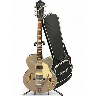 Used Ibanez AFS75T Artcore Bigsby Metallic Silver Hollow Body Electric Guitar
