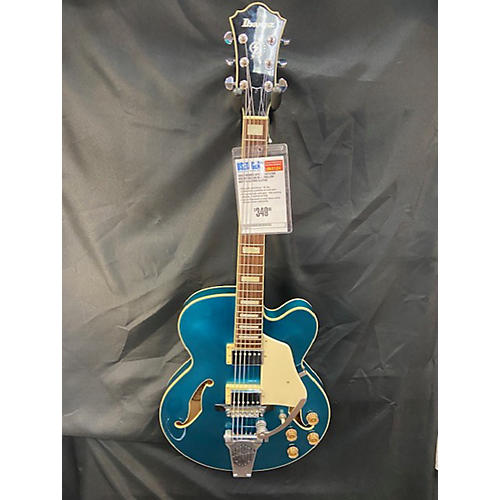 Ibanez Used Ibanez AFS75T Artcore Bigsby Ocean Blue Hollow Body Electric Guitar Ocean Blue