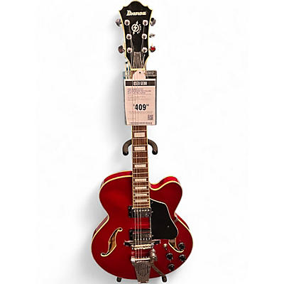 Used Ibanez AFS75T Artcore Bigsby Red Hollow Body Electric Guitar