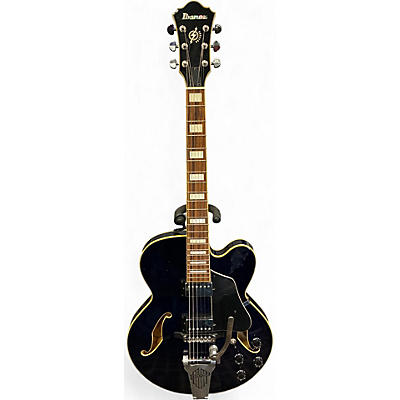 Used Ibanez AFS75T Artcore Bigsby Trans Blue Hollow Body Electric Guitar