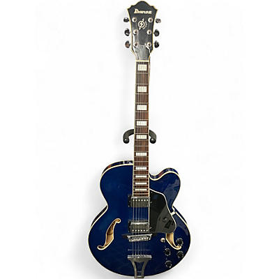 Used Ibanez AFS75T Artcore Blue Hollow Body Electric Guitar