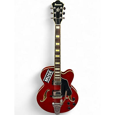 Used Ibanez AFS75T Artcore Red Hollow Body Electric Guitar