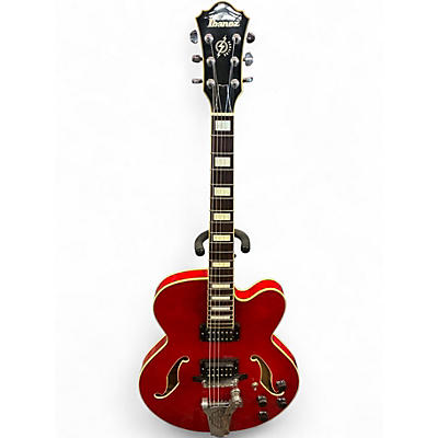 Used Ibanez AFS75T Artcore Red Hollow Body Electric Guitar