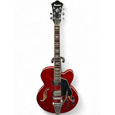 Used Ibanez AFS75T Artcore Red Hollow Body Electric Guitar
