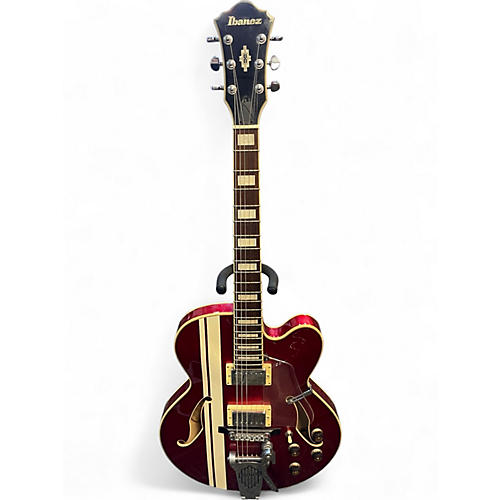 Used Ibanez AFS80T Artcore Candy Apple Red Metallic Hollow Body Electric Guitar Candy Apple Red Metallic