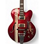 Used Ibanez AFS80T Artcore Red with White Stripes Hollow Body Electric Guitar Red with White Stripes