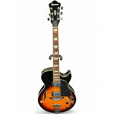 Used Ibanez AG75 Artcore 3 Tone Sunburst Hollow Body Electric Guitar