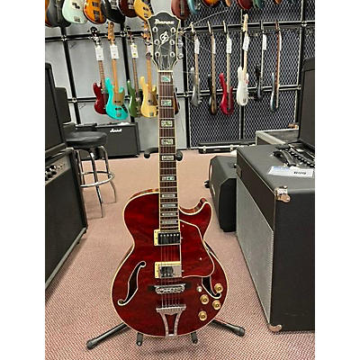 Ibanez Used Ibanez AG85 Crimson Red Trans Hollow Body Electric Guitar