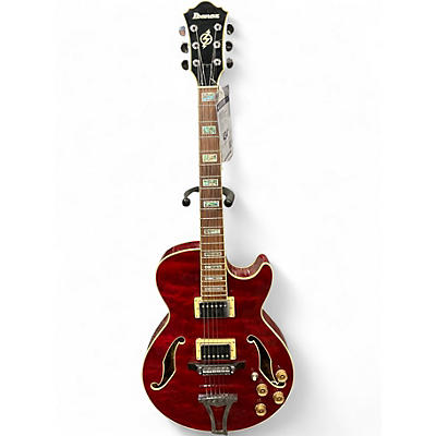 Used Ibanez AG85 TRANSPARENT RED Hollow Body Electric Guitar