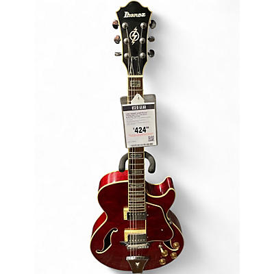 Used Ibanez AG86TRD1201 Trans Red Hollow Body Electric Guitar