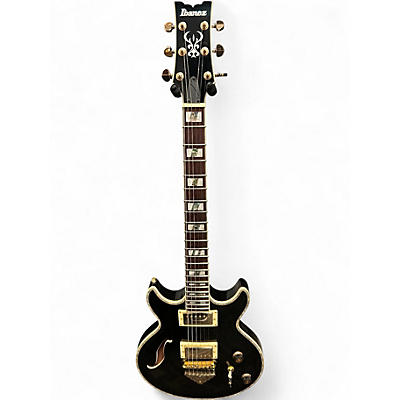 Used Ibanez AG95 Artcore Expressionist Black and Gold Hollow Body Electric Guitar