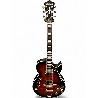 Used Ibanez AG95 Artcore Expressionist Dark Brown Sunburst Hollow Body Electric Guitar