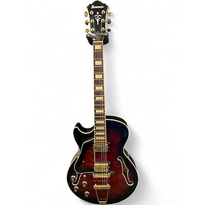 Used Ibanez AG95 Artcore Expressionist Left Handed Sunburst Hollow Body Electric Guitar