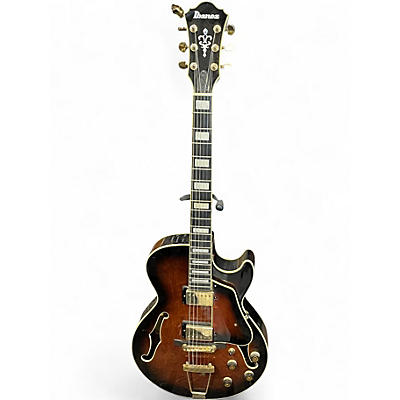 Used Ibanez AG95QA Tobacco Burst Hollow Body Electric Guitar