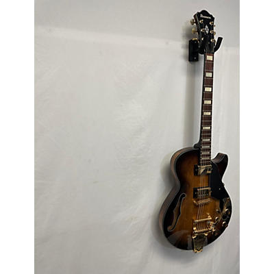 Ibanez Used Ibanez AGS73 Tobacco Sunburst Hollow Body Electric Guitar