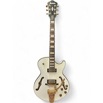 Used Ibanez AGS73T WHITE SPARKLE Hollow Body Electric Guitar