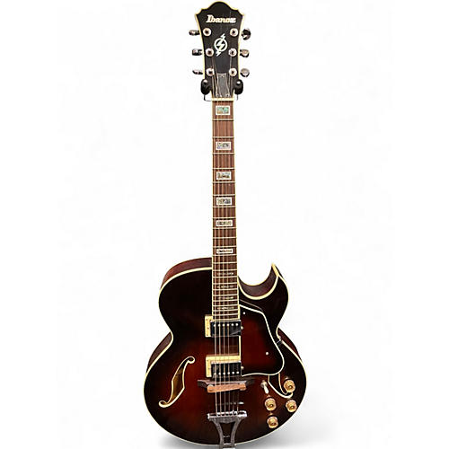 Used Ibanez AK85 DVS Vintage Sunburst Hollow Body Electric Guitar Vintage Sunburst