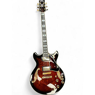 Used Ibanez AM153 2 Tone Sunburst Hollow Body Electric Guitar