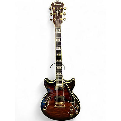 Used Ibanez AM153 Dark Brown Sunburst Hollow Body Electric Guitar