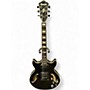 Used Ibanez AM77-NBK-12-01 BLACK SPARKLE Hollow Body Electric Guitar BLACK SPARKLE