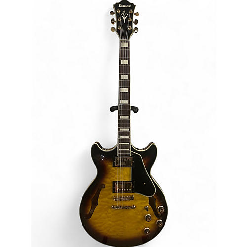 Ibanez Used Ibanez AM93 Artcore Yellow Sunburst Hollow Body Electric Guitar Yellow Sunburst