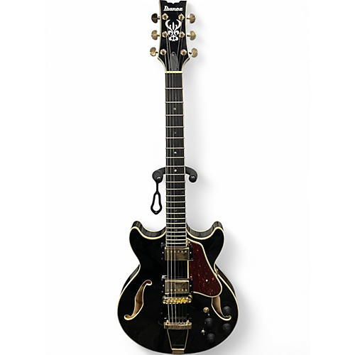 Used Ibanez AMH90 Black Hollow Body Electric Guitar Black