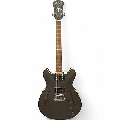 Used Ibanez AS53 Trans Black Hollow Body Electric Guitar