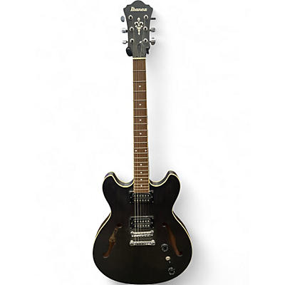 Used Ibanez AS53 Trans Black Hollow Body Electric Guitar