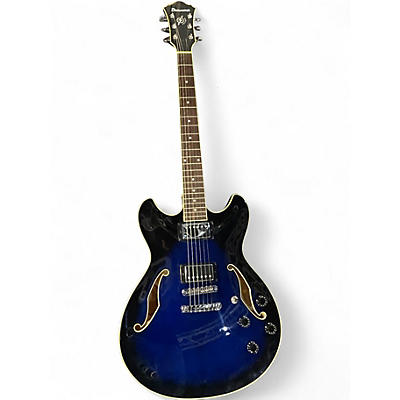 Used Ibanez AS73 Artcore Blue Sunburst Hollow Body Electric Guitar