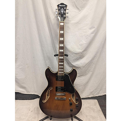 Ibanez Used Ibanez AS73 Artcore Brown Sunburst Hollow Body Electric Guitar Brown Sunburst