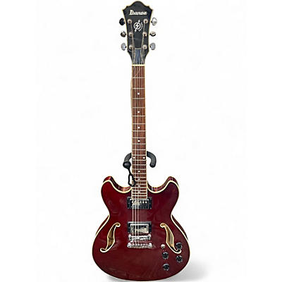 Used Ibanez AS73 Artcore Trans Red Hollow Body Electric Guitar