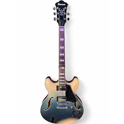 Used Ibanez AS73 Artcore Transparent Indigo Fade Hollow Body Electric Guitar