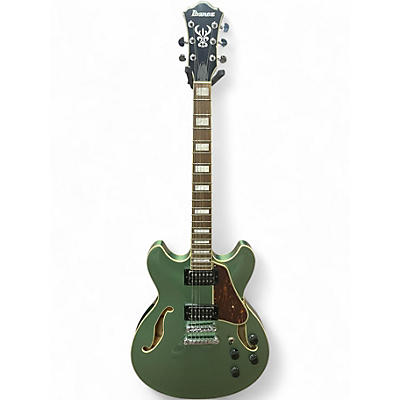 Used Ibanez AS73 Artcore olive green Hollow Body Electric Guitar