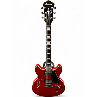 Used Ibanez AS73 Trans Red Hollow Body Electric Guitar