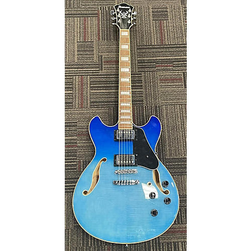 Ibanez Used Ibanez AS73FM Blue Hollow Body Electric Guitar Blue