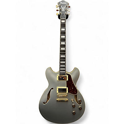 Used Ibanez AS73G Metallic Silver Hollow Body Electric Guitar